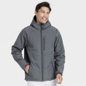 Men's NWT Soft Shell Sherpa Lined Zip Up Hooded Jacket Size Small